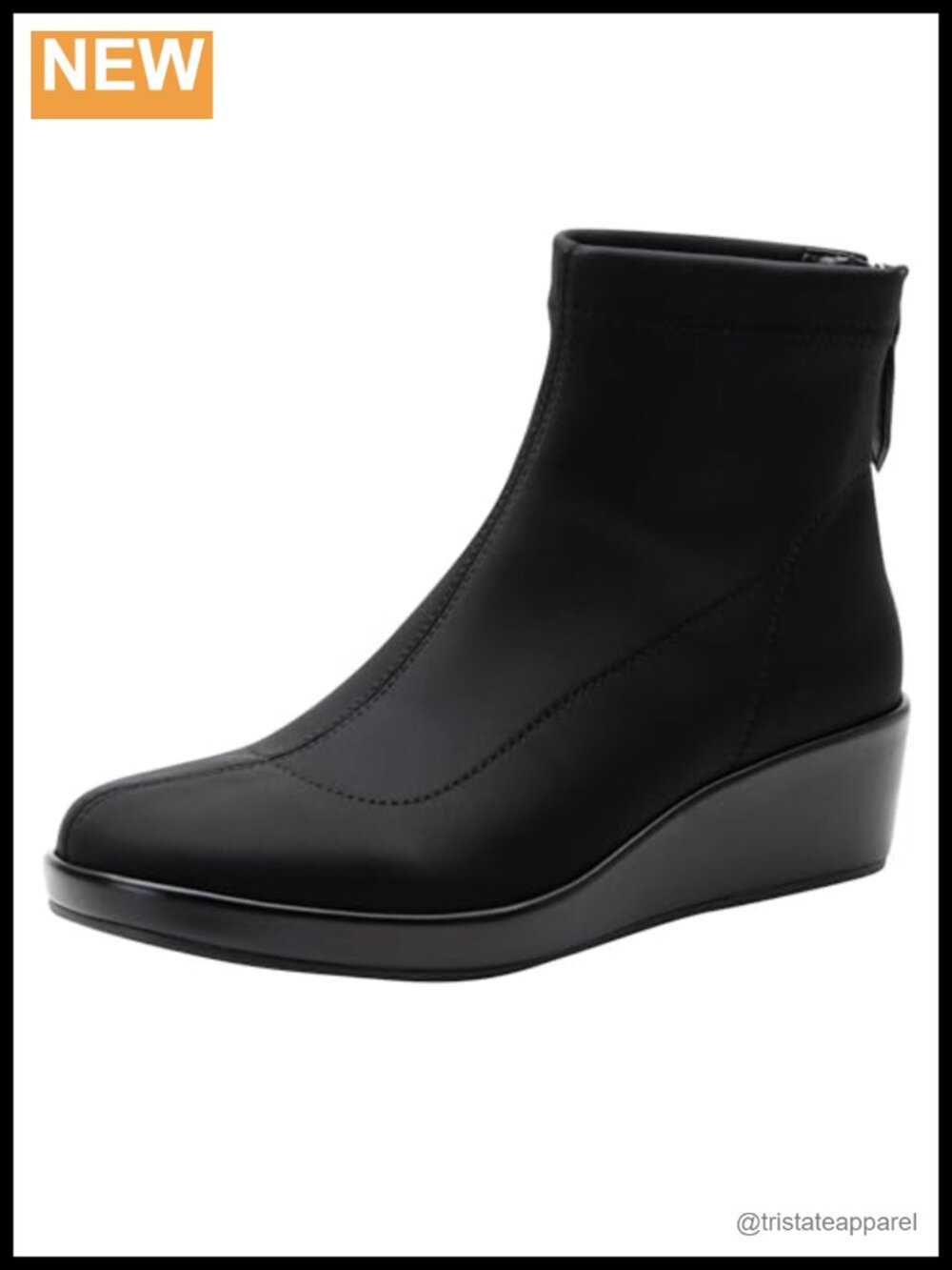 Women's Ankle Booties with Arch Support, Slip Resistant, Back Zipper,